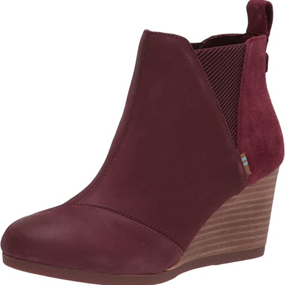 Toms Shoes - Tom's Kelsey Burgundy Booties